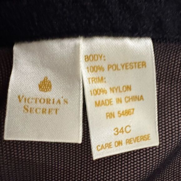 VTG Victoria’s Secret Gold Crown Label Black Corset Size 34 C - Picture 8 of 11